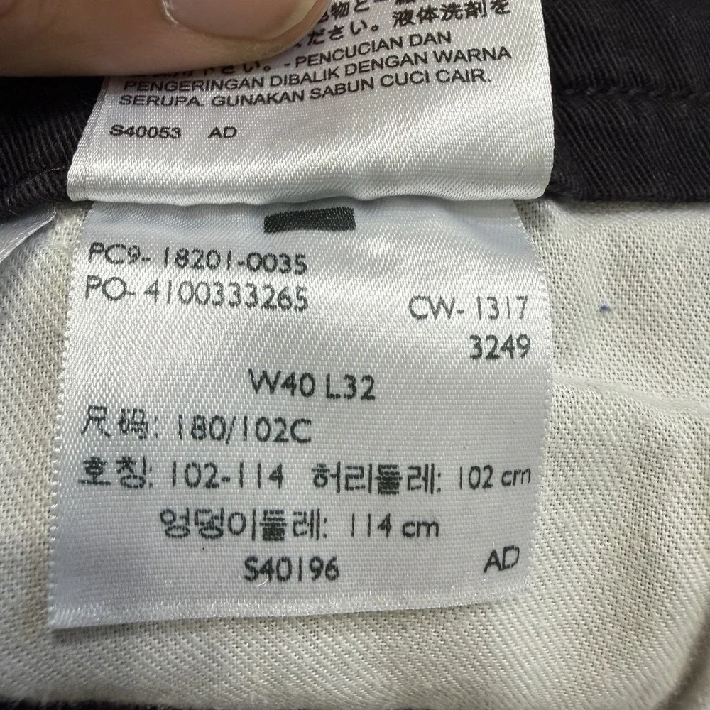 Levi Strauss Black Chino Pants Mens Stretch‎ Straight Casual Work